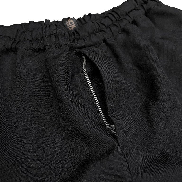 BLACK COMME des GARCONS 17SS ポリエステル縮絨テーパードイージーパンツ