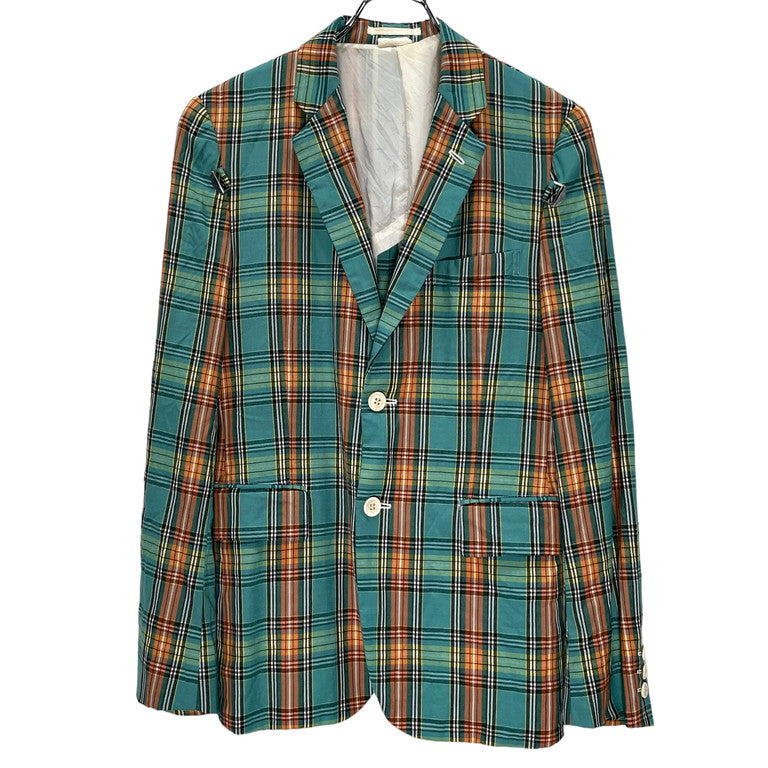 COMME des GARCONS HOMME PLUS 14SS Arm cover plaid jacket