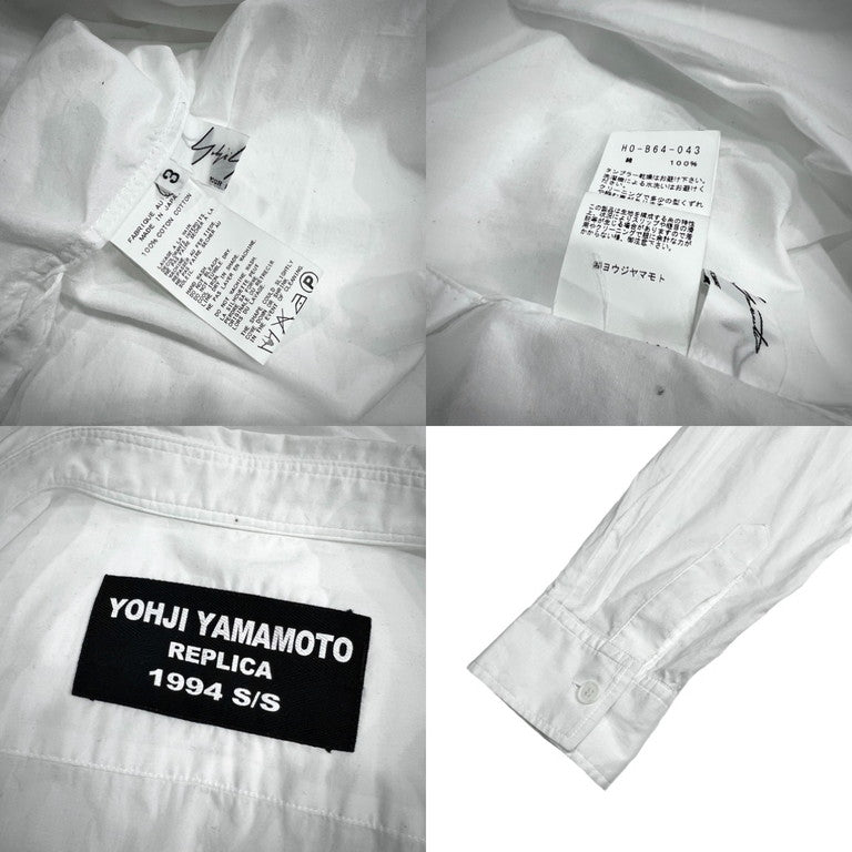 Yohji Yamamoto Pour Homme 16SS REPLICA 1994S/S Long shirt