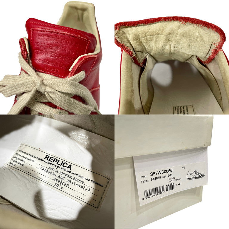 Maison Martin Margiela 22 15AW REPLICA 1970's Austria Men's sports shoes レザーローカットペンキジャーマントレーナー スニーカー