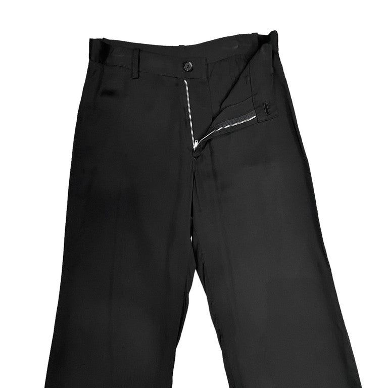 Y's 18SS Black rayon wide pants