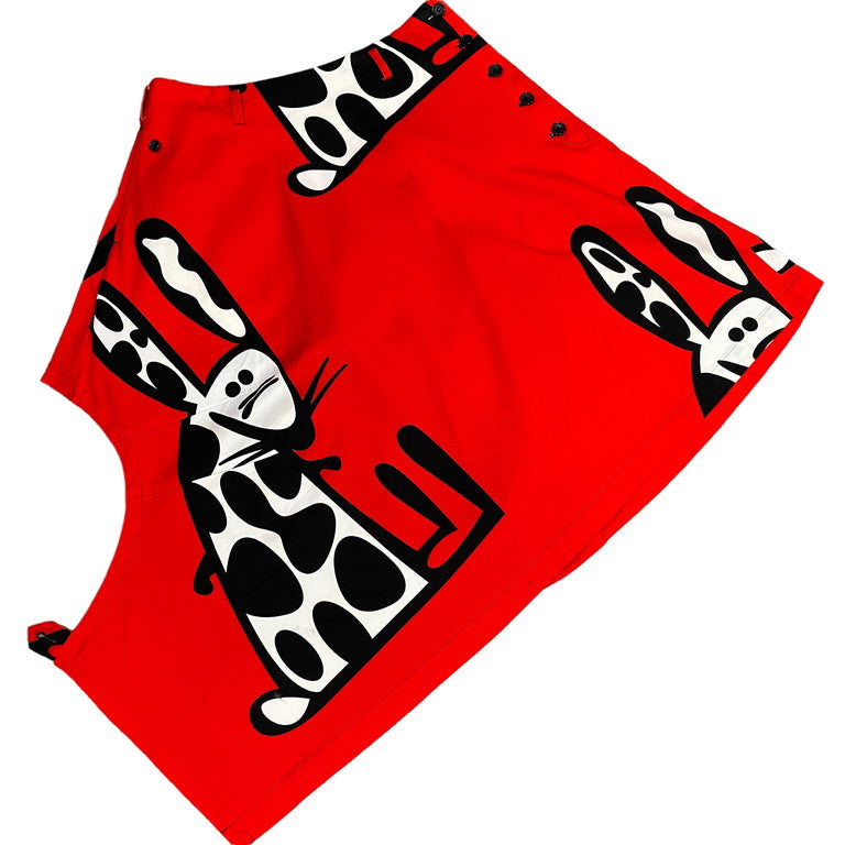 COMME des GARCONS HOMME PLUS 20AW Asymmetry printed skirt