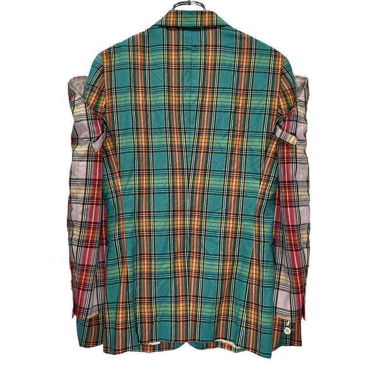 COMME des GARCONS HOMME PLUS 14SS Arm cover plaid jacket