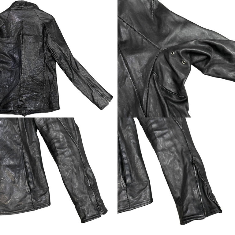 incarnation 22AW HORSE LEATHER HIGH NECK ZIP BLOUSON