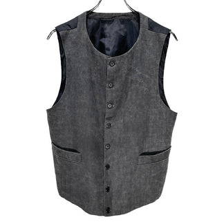 Christopher Nemeth 1990s Canvas collarless waistcoat