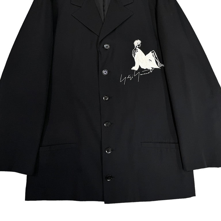 Yohji Yamamoto Pour Homme 02SS Actress embroidered blazer ※阪上さんに販売時価格戻す 商品メモに元値有