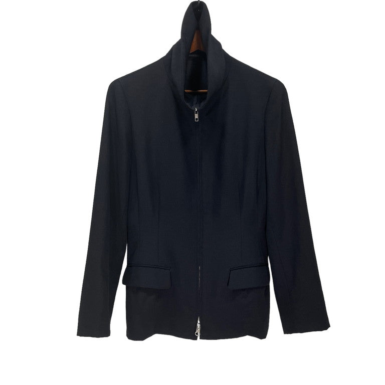 Yohji Yamamoto Femme 00AW Wool gabardine zip-up jacket