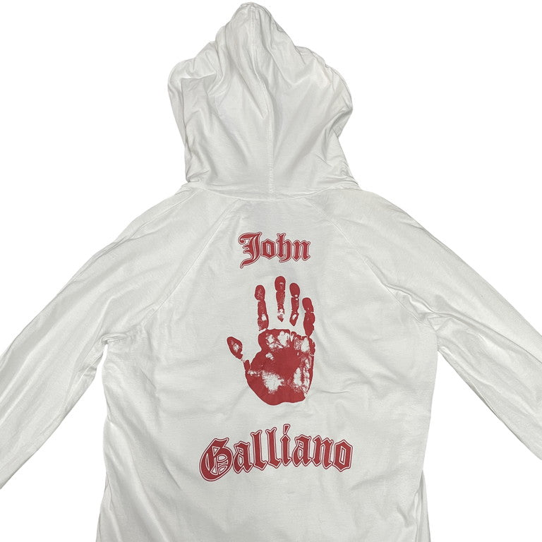 John Galliano 05SS Printed zip-up hoodie