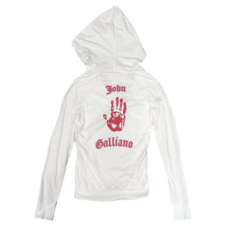 John Galliano 05SS Printed zip-up hoodie