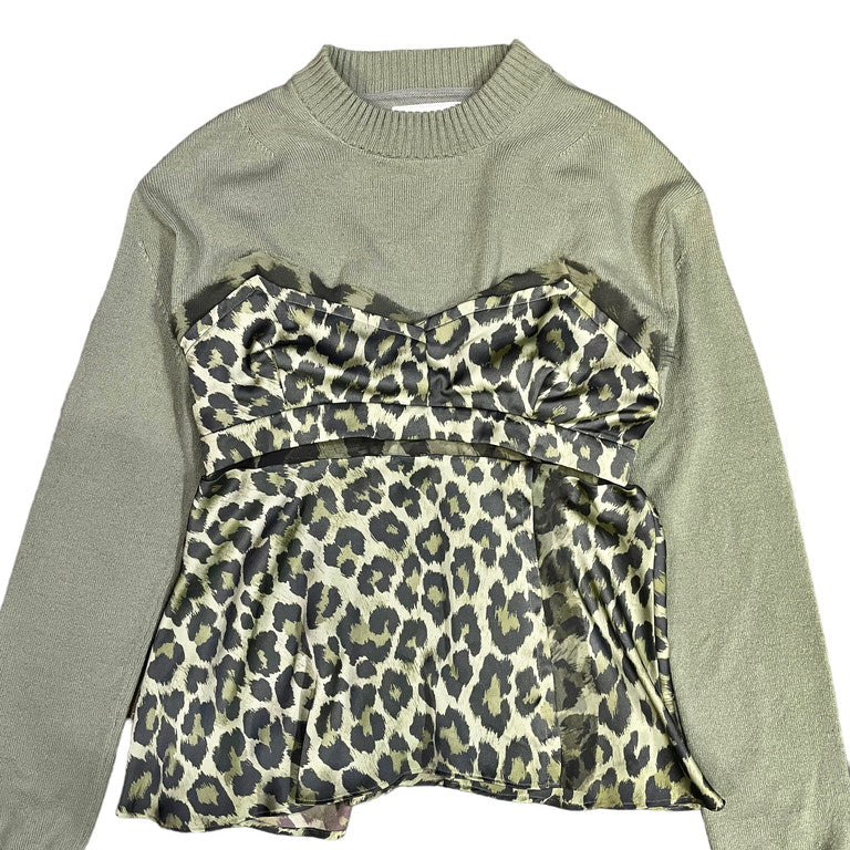 sacai 22SS Docking leopard knitted sweater