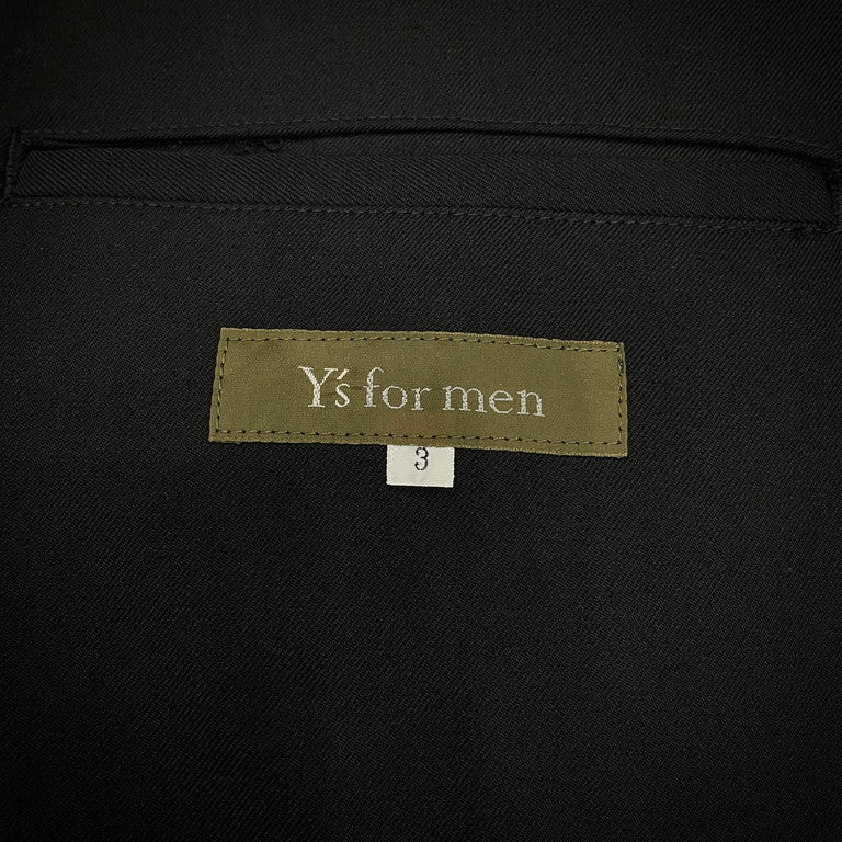 Y's for men Wool gabardine collarless jacket