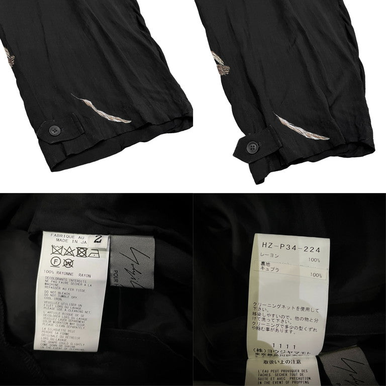 Yohji Yamamoto Pour Homme SEIBU SHIBUYA POP-UP STORE LIMITED EDITION 23SS Rayon printed crow pants