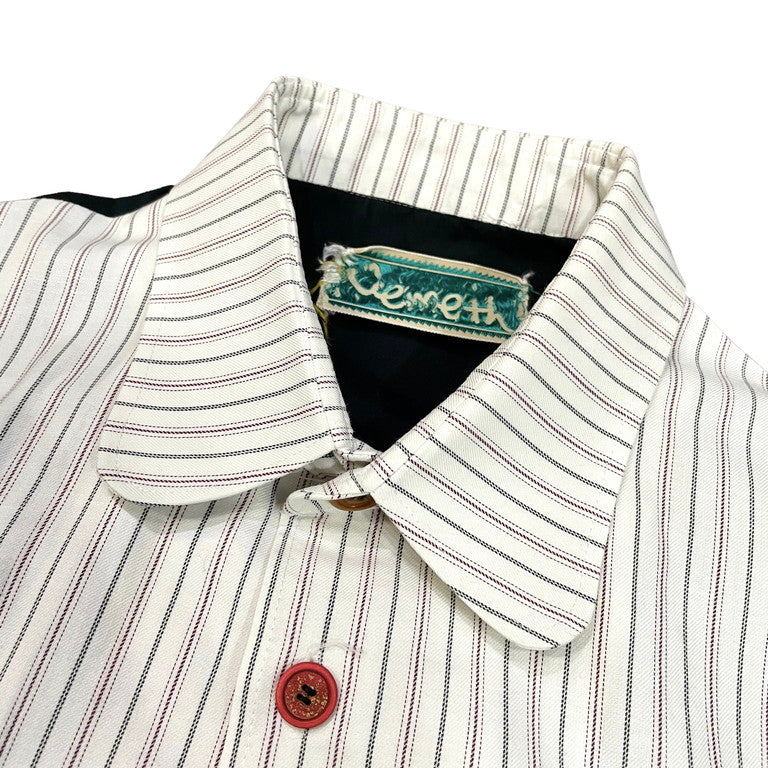 Christopher Nemeth 1990s Striped switching shirt