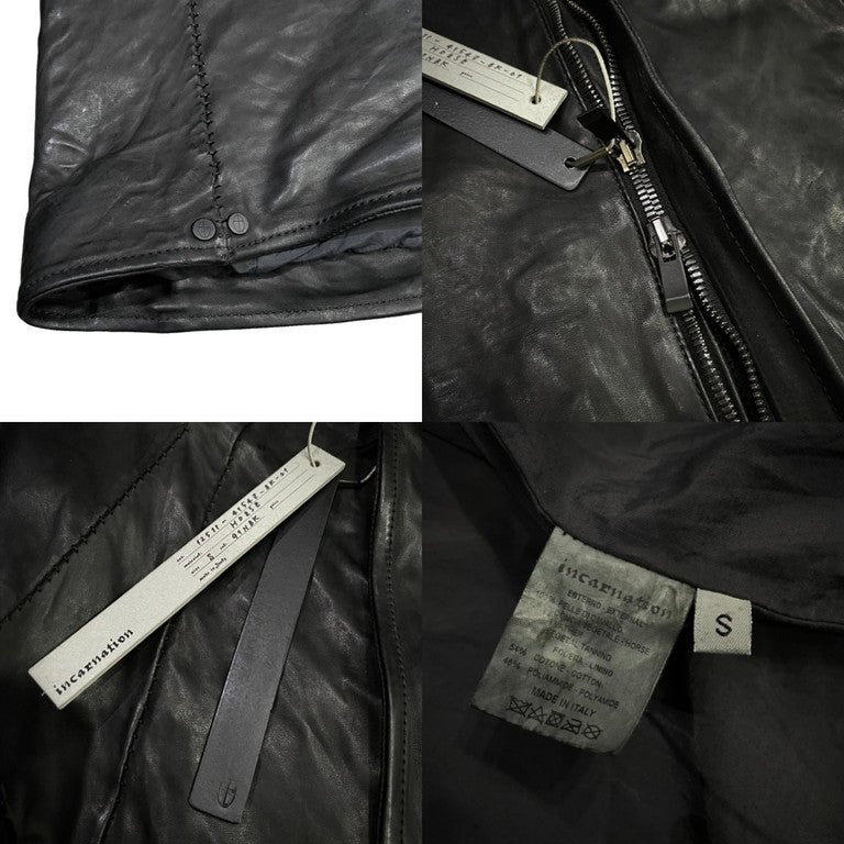 incarnation 22AW HORSE LEATHER HIGH NECK ZIP BLOUSON