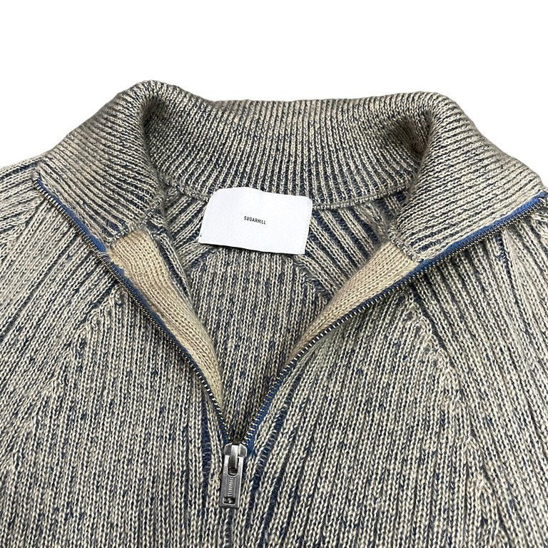 SUGARHILL 23AW DRIVERS KNIT SWEATER (IVORY&NAVY) モヘヤウールシルクドライバーズニットセーター