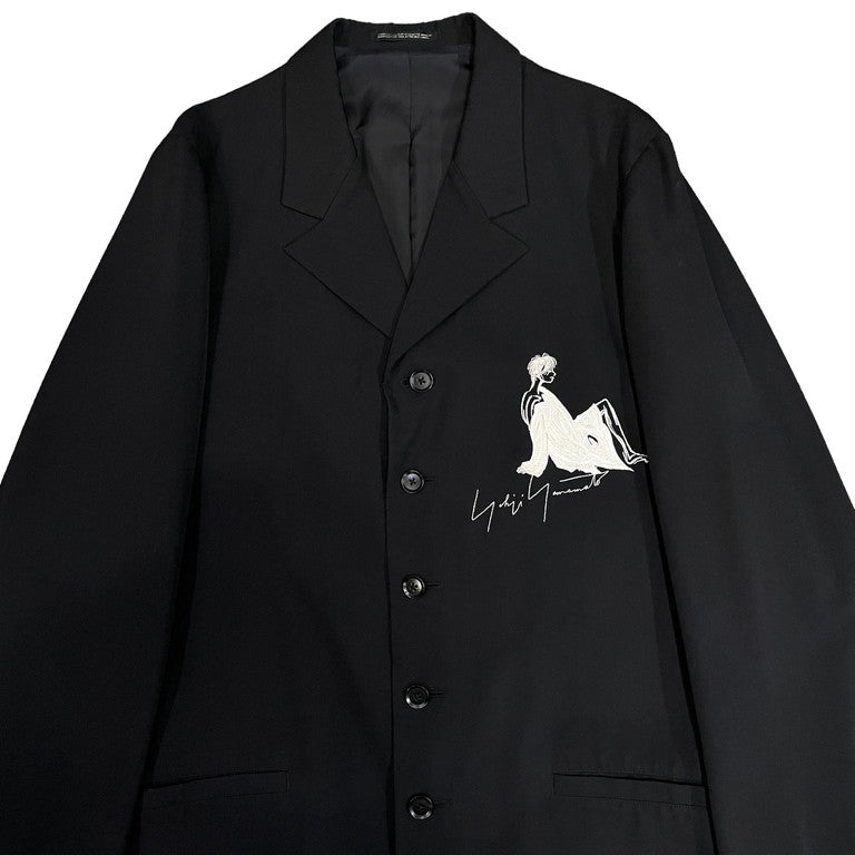 Yohji Yamamoto Pour Homme 02SS Actress embroidered blazer ※阪上さんに販売時価格戻す 商品メモに元値有