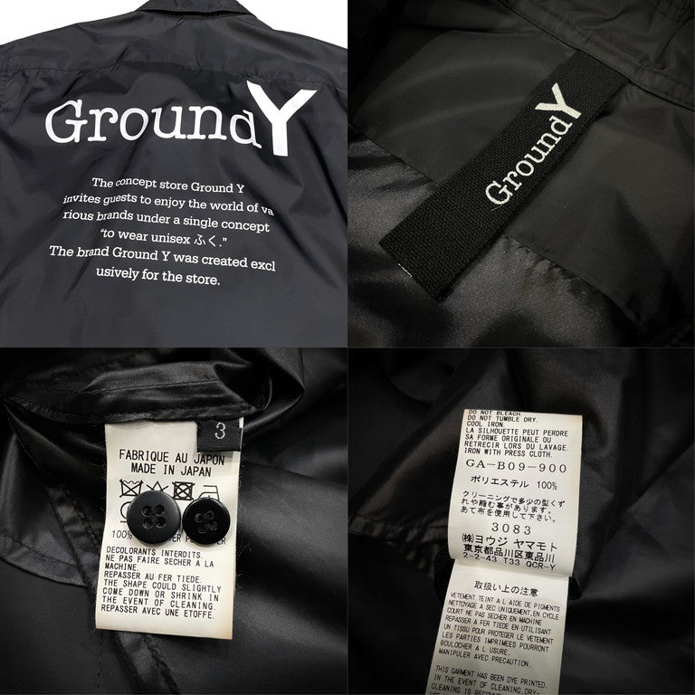 Ground Y 20SS Back logo coat