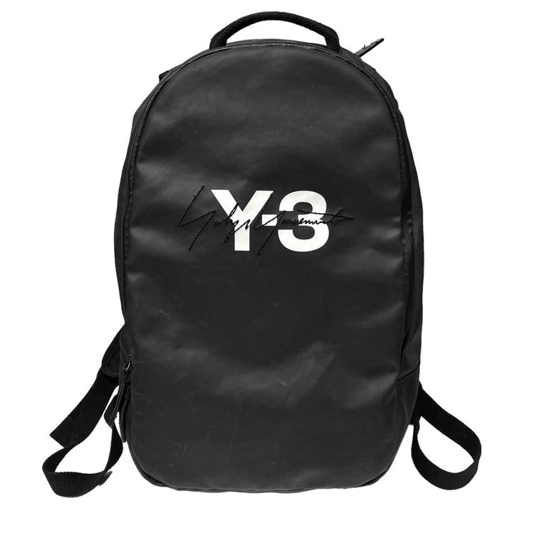 Y-3 LOGO BACKPACK ターポリンウォータープルーフジップロゴプリント刺繍バックパック