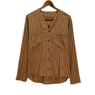 YANTOR Collarless striped shirt