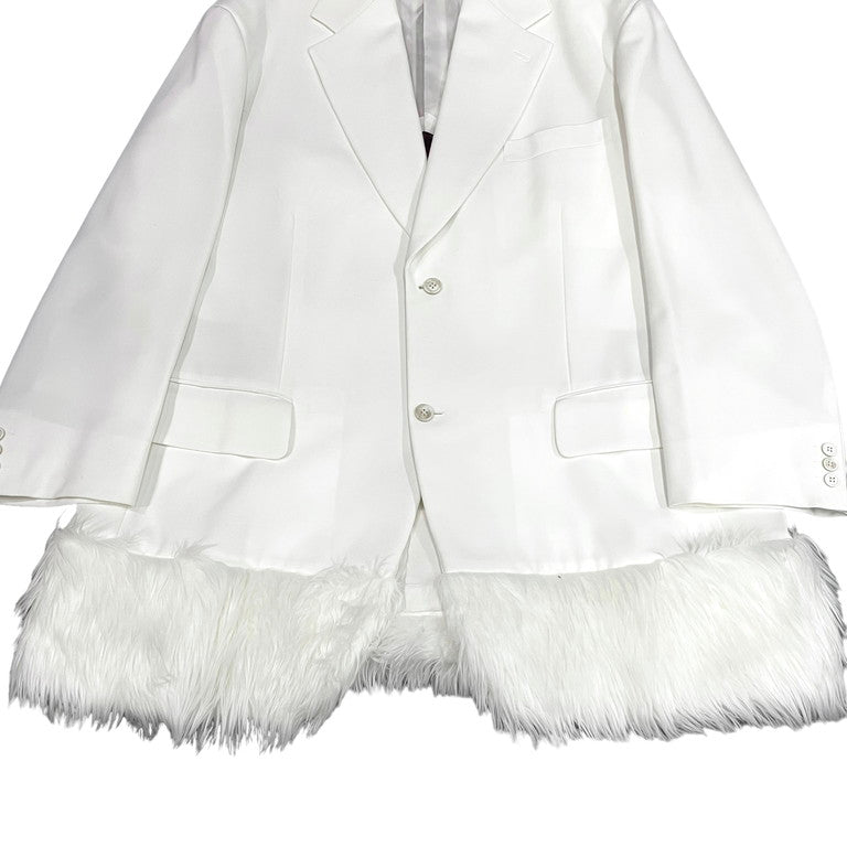 COMME des GARCONS HOMME PLUS 22SS Fur docking printed long jacket