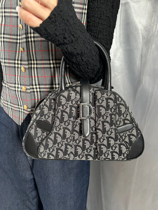 Christian Dior サドルハンドバッグ トロッター柄