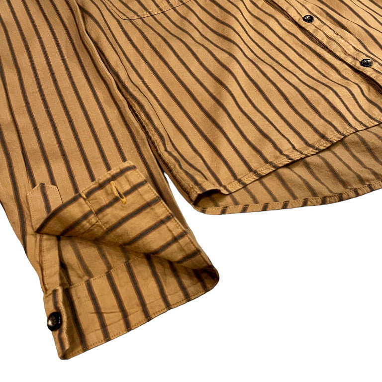 YANTOR Collarless striped shirt