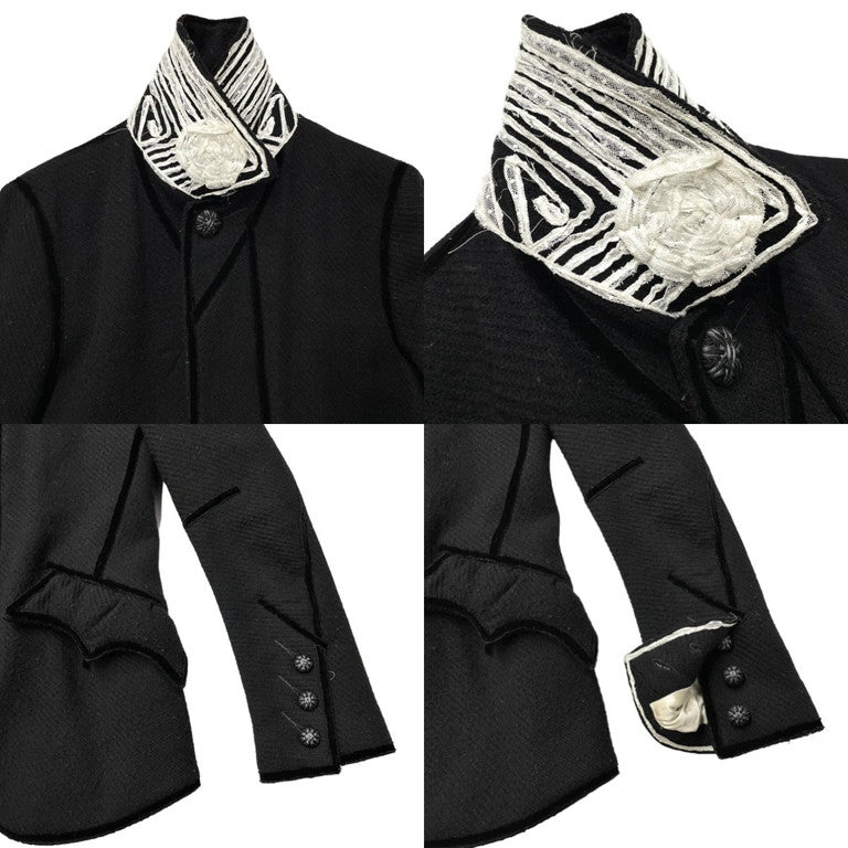 NUMBER NINE 09AW Embroidered piping jacket