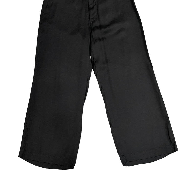 Y's 18SS Black rayon wide pants