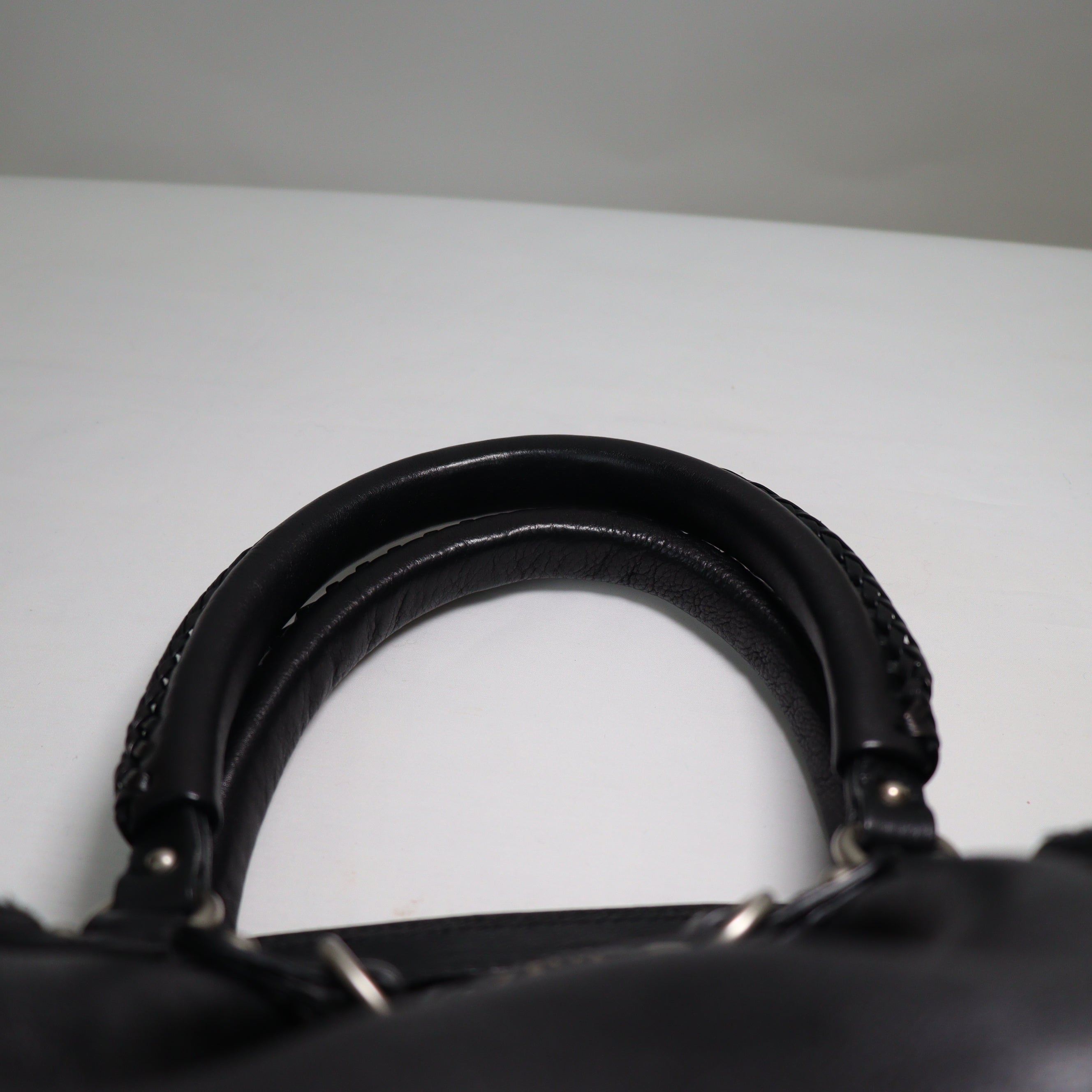 Christian Dior メタルプレート ハンドバッグ