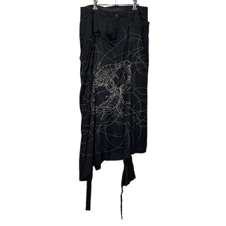 Yohji Yamamoto Pour Homme 19AW Scorpion printed wrap around pants