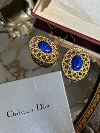 Christian Dior イヤリング ラピスラズリ