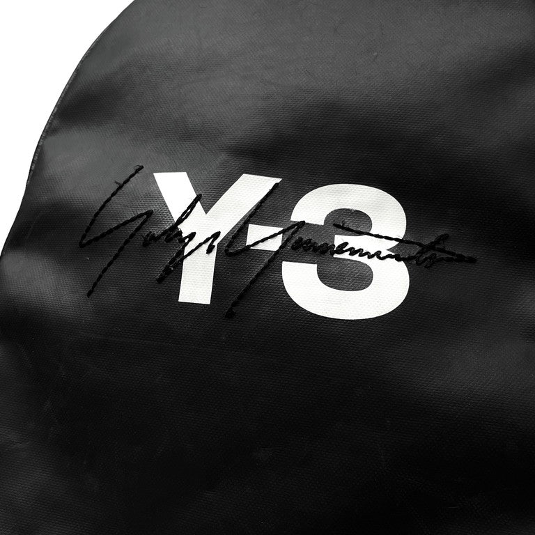 Y-3 LOGO BACKPACK ターポリンウォータープルーフジップロゴプリント刺繍バックパック