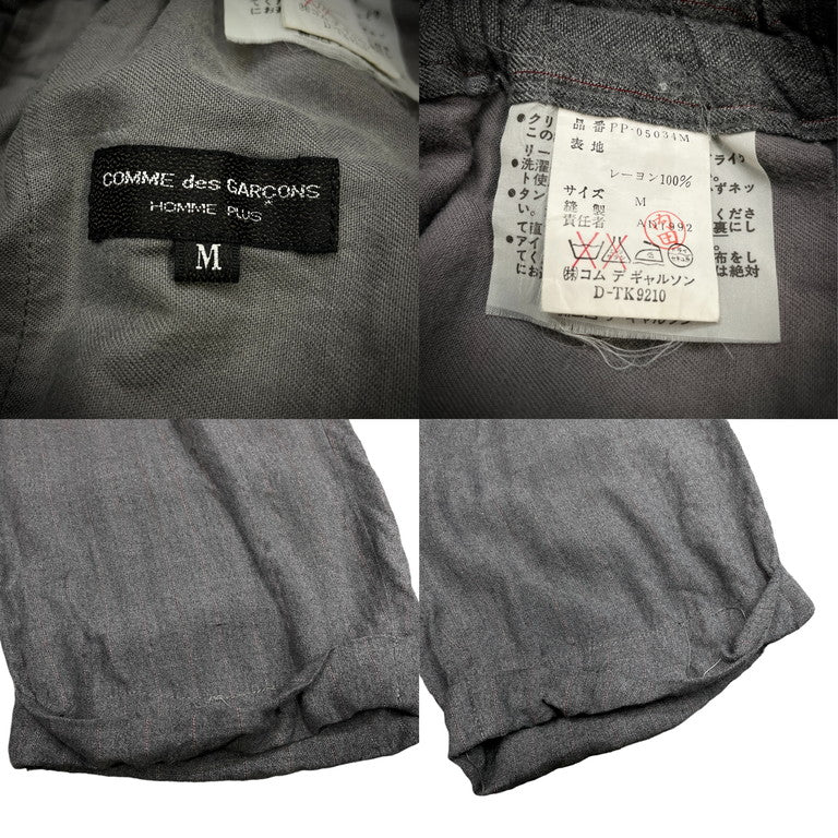 COMME des GARCONS HOMME PLUS 92AW Striped rayon easy pants