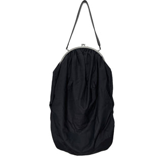 Yohji Yamamoto Femme Wool serge clasp bag