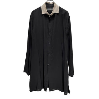 Yohji Yamamoto Pour Homme 22SS スペアカラー付きシャツブラウス セルロースロングシャツ