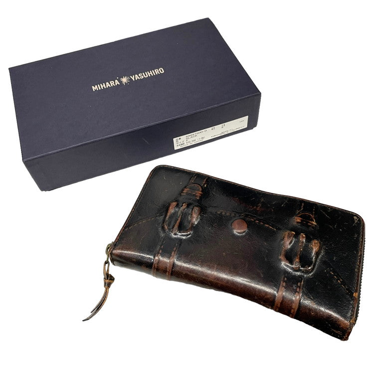 MIHARA YASUHIRO Broiled leather wallet