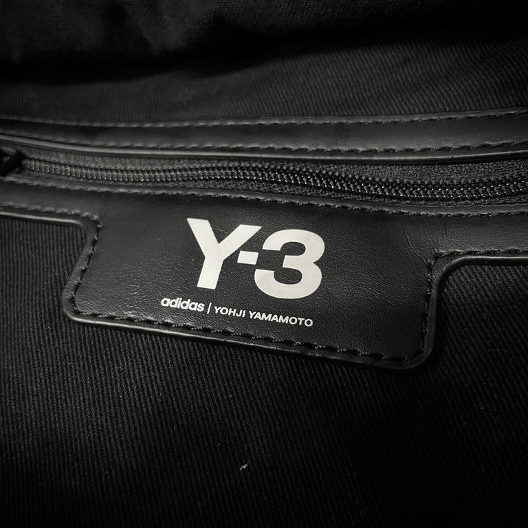 Y-3 LOGO BACKPACK ターポリンウォータープルーフジップロゴプリント刺繍バックパック